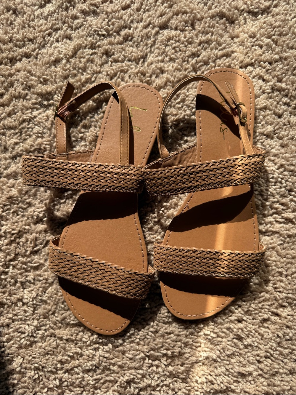 Lulu's Braided Strappy Brown Sandals